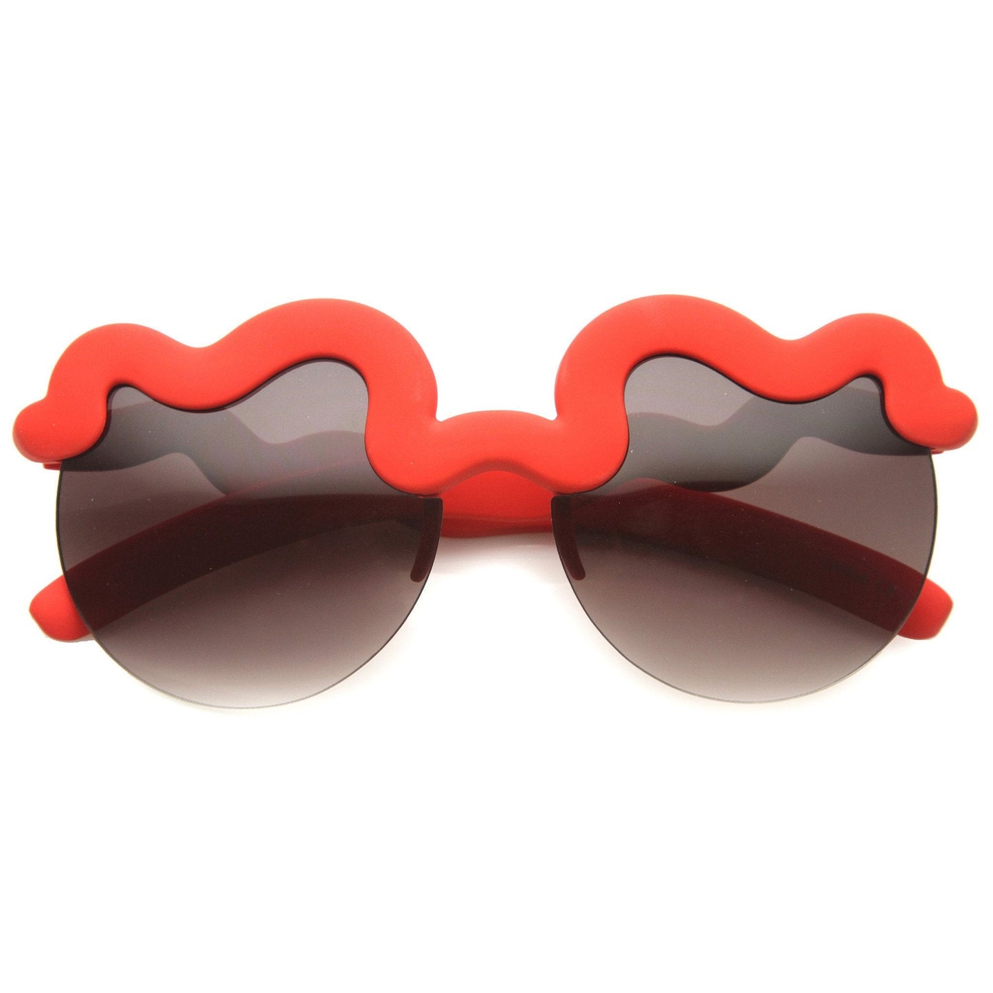 Squiggly Design Round Sunglasses