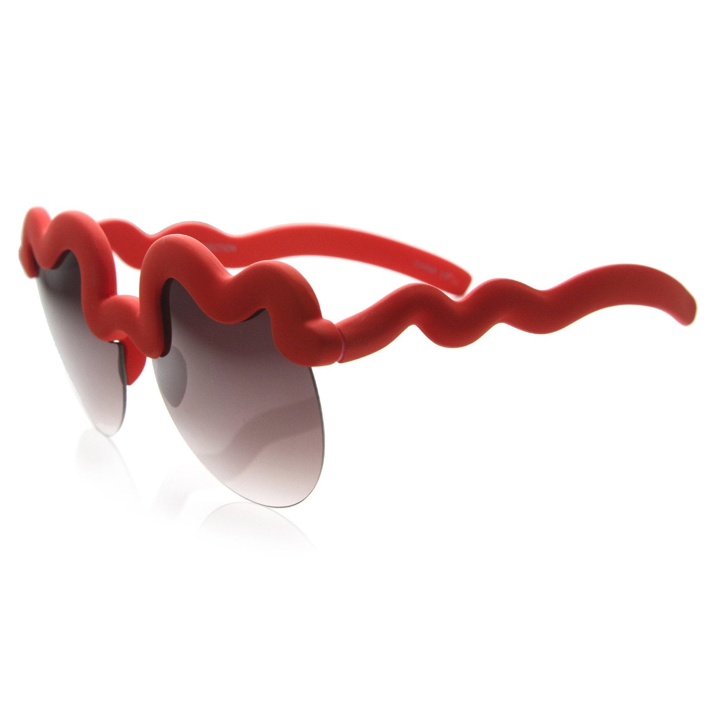 Squiggly Design Round Sunglasses