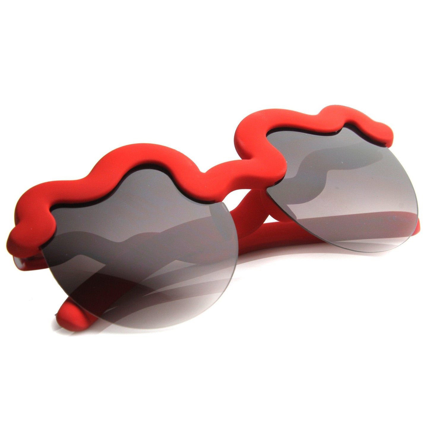 Squiggly Design Round Sunglasses