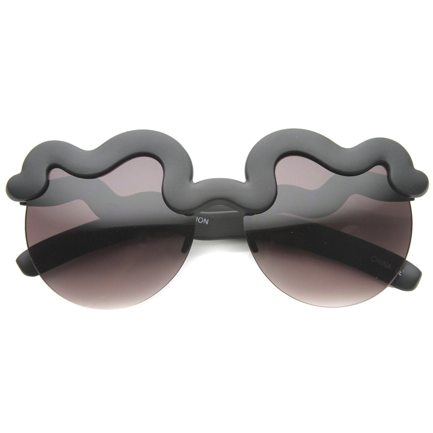 Squiggly Design Round Sunglasses