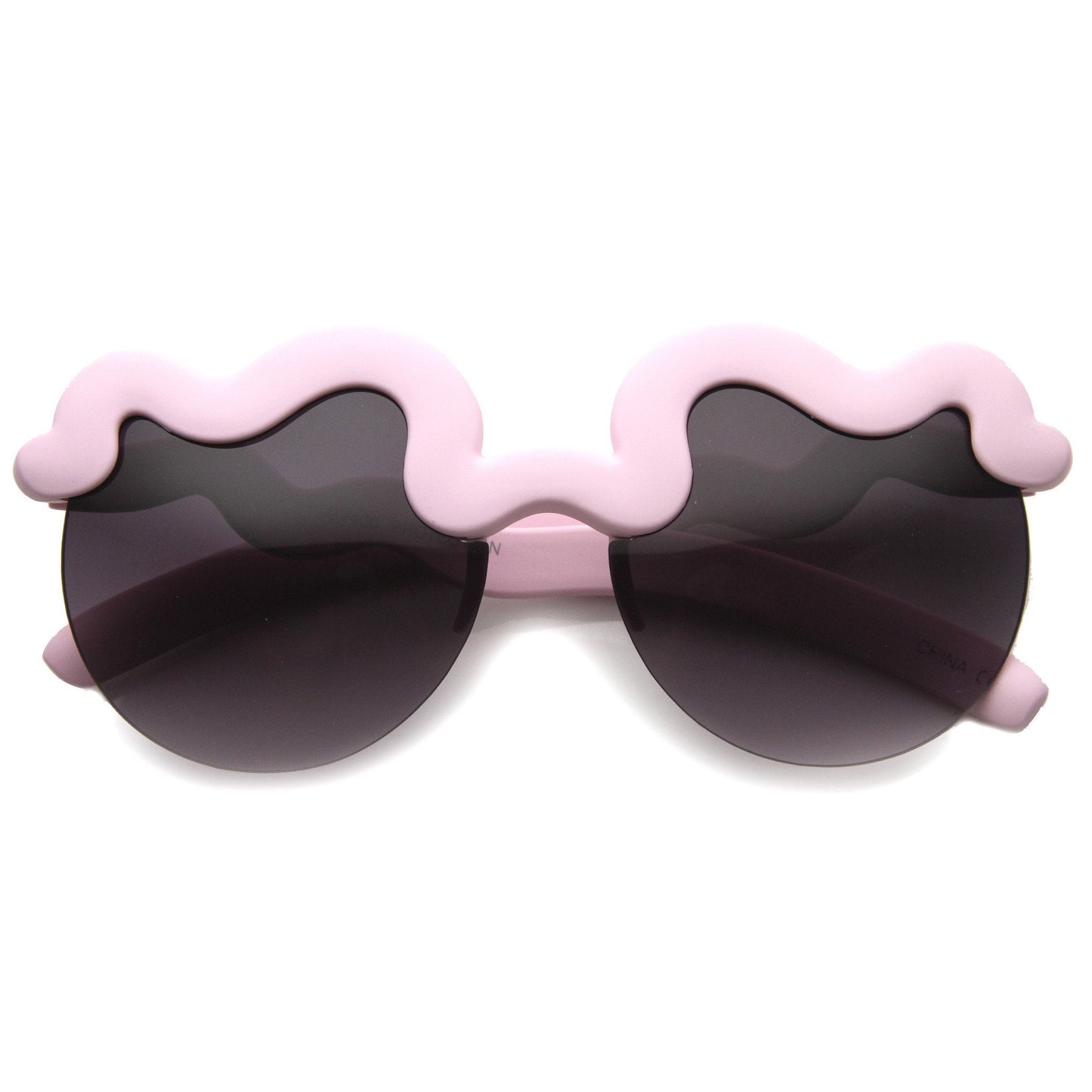 Squiggly Design Round Sunglasses
