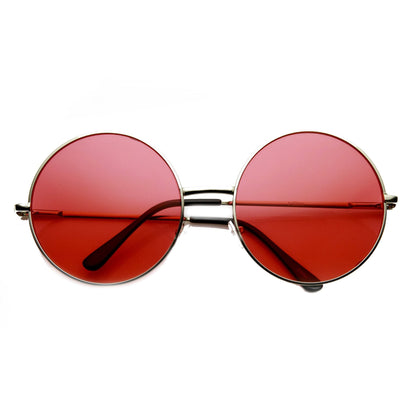 Festival Hippie Oversize Round Colorful Sunglasses