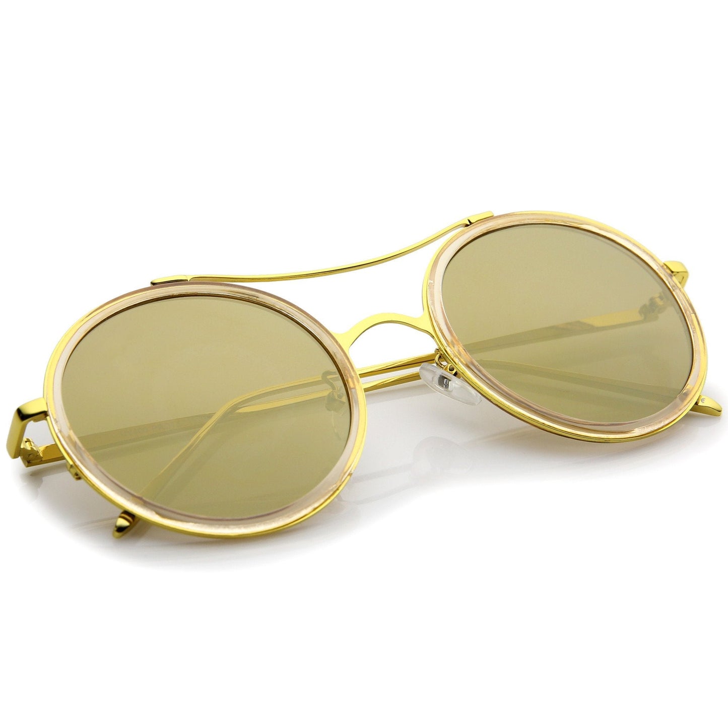 Retro Roadster Flat Mirror Lens Sunglasses
