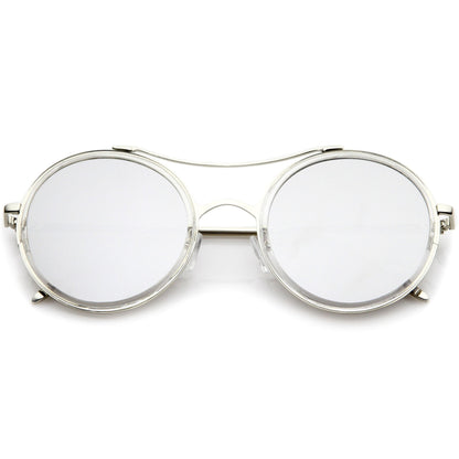 Retro Roadster Flat Mirror Lens Sunglasses