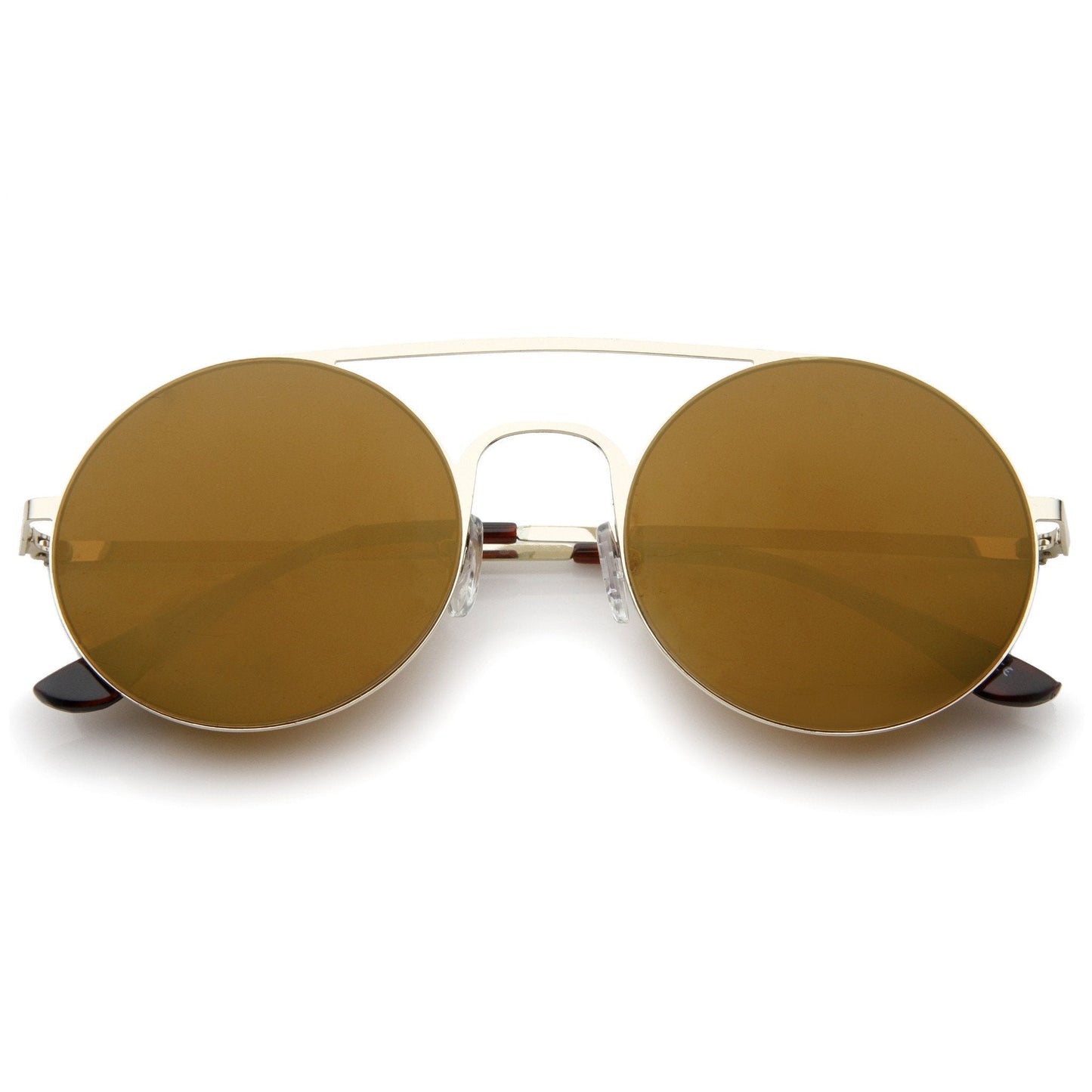 Modern Slim Round Mirrored Sunglasses