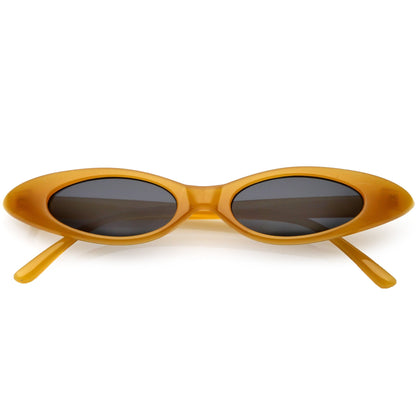 Trendy Pastel Thin Oval Sunglasses