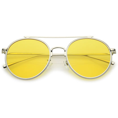 Round Color Tone Sunglasses