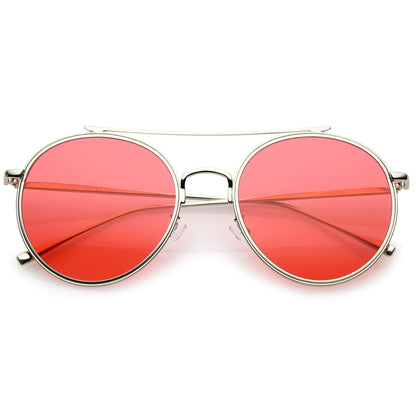 Round Color Tone Sunglasses