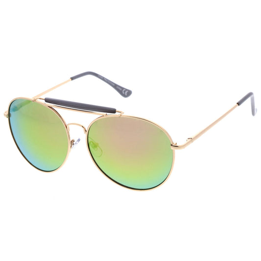 Retro Round Aviator Sunglasses