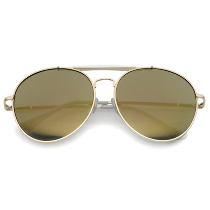 Retro Round Aviator Sunglasses