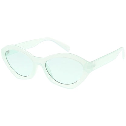 Colorful Translucent Color Tone Oval Sunglasses