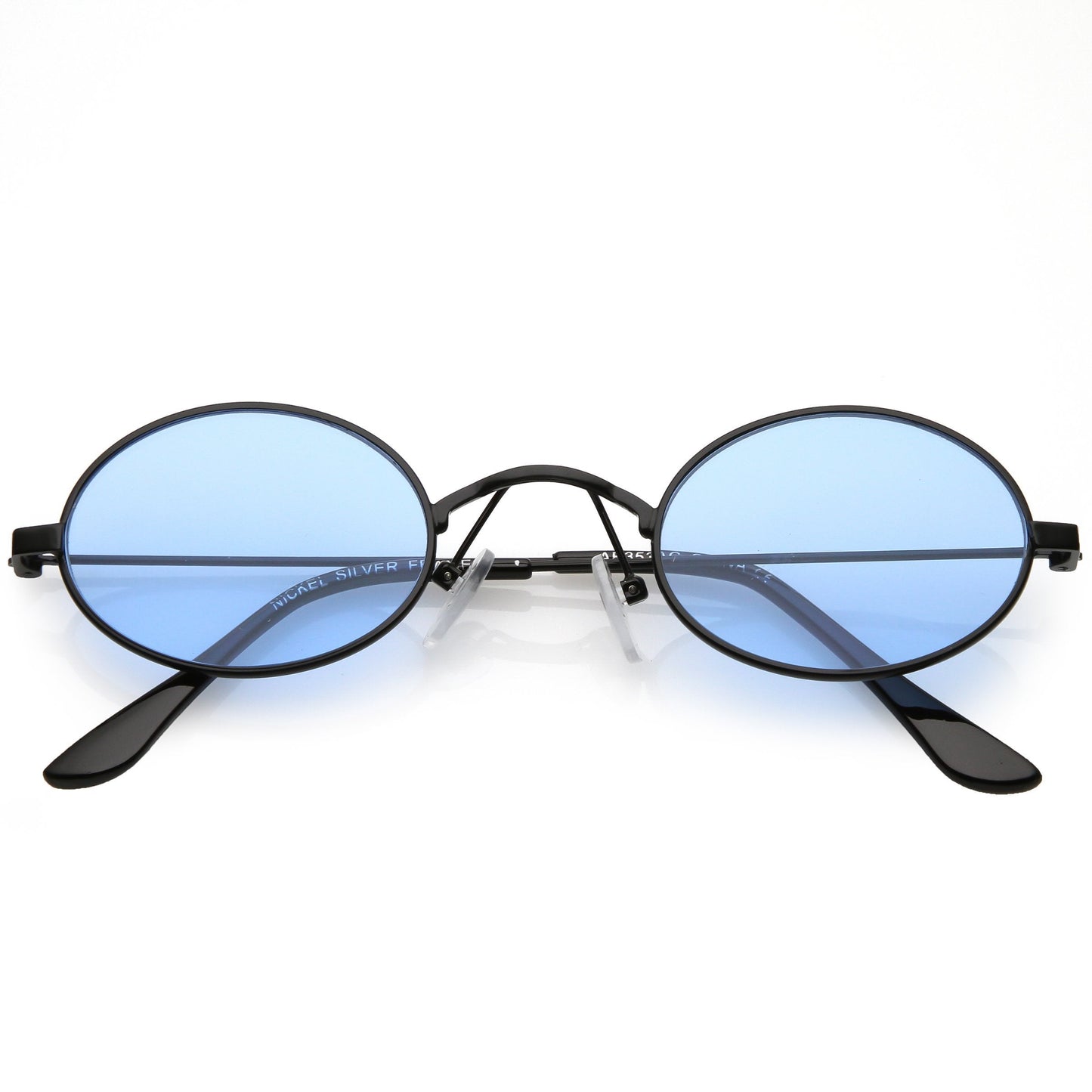Small Oval Color Tone Metal Sunglasses