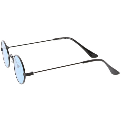 Small Oval Color Tone Metal Sunglasses