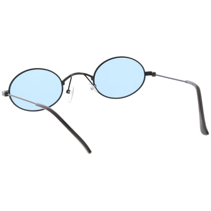 Small Oval Color Tone Metal Sunglasses