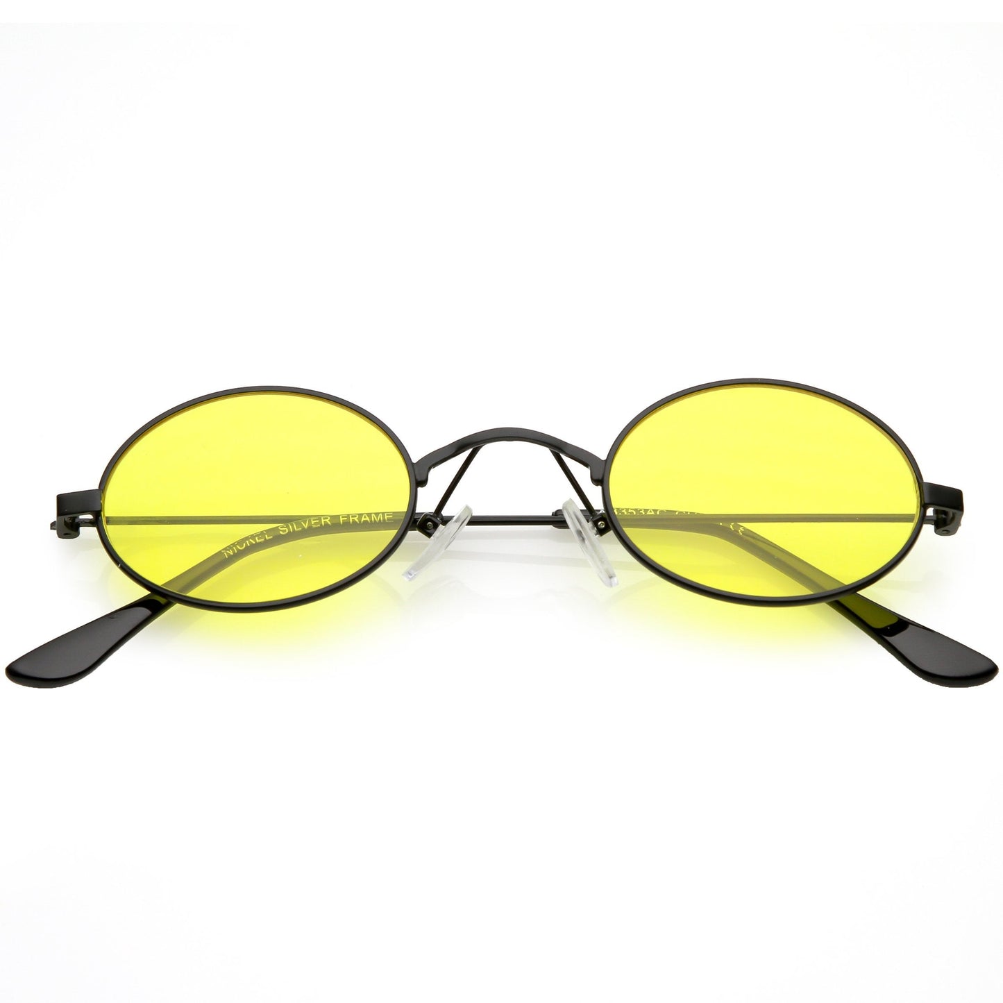 Small Oval Color Tone Metal Sunglasses