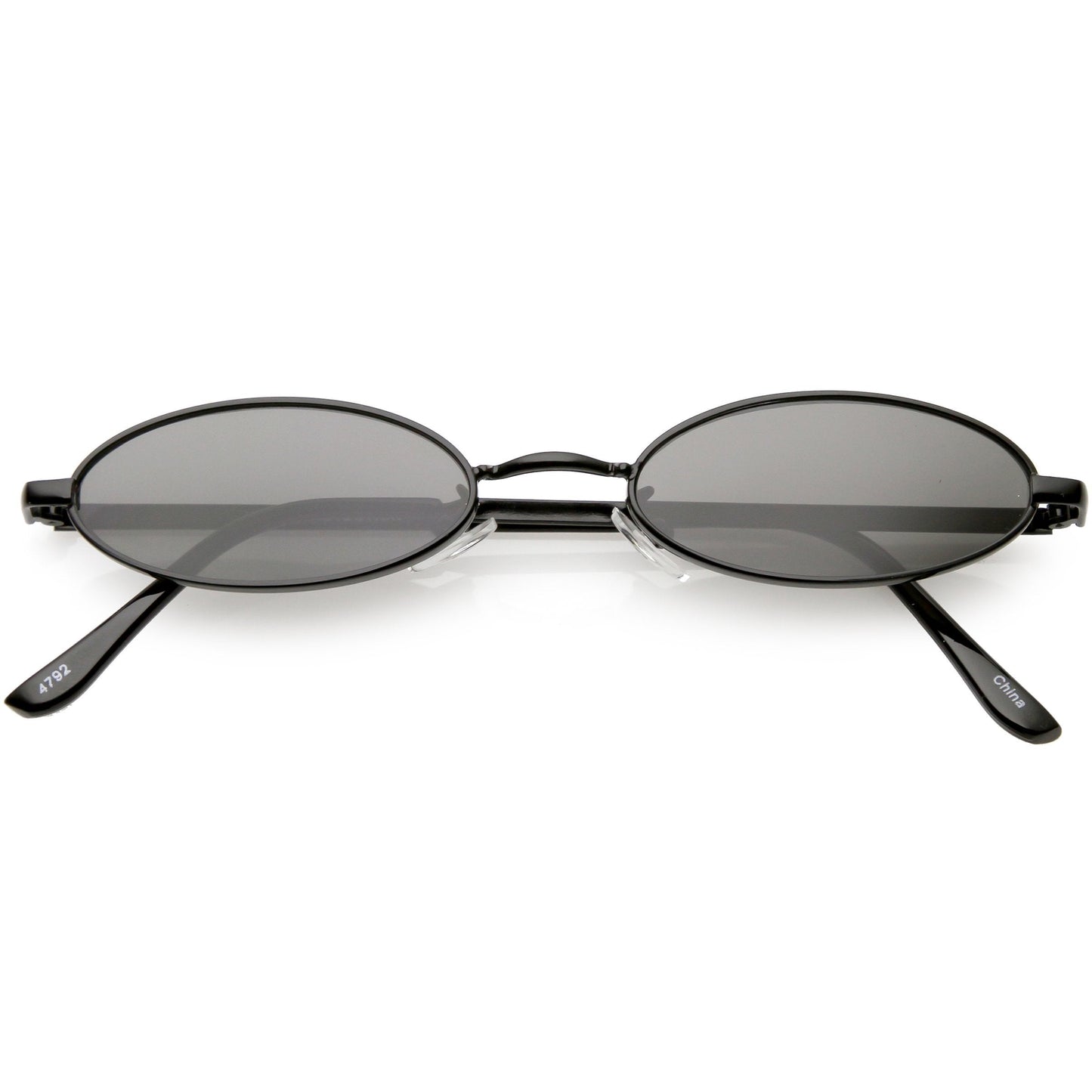 Retro 1990's Small Oval Metal Sunglasses