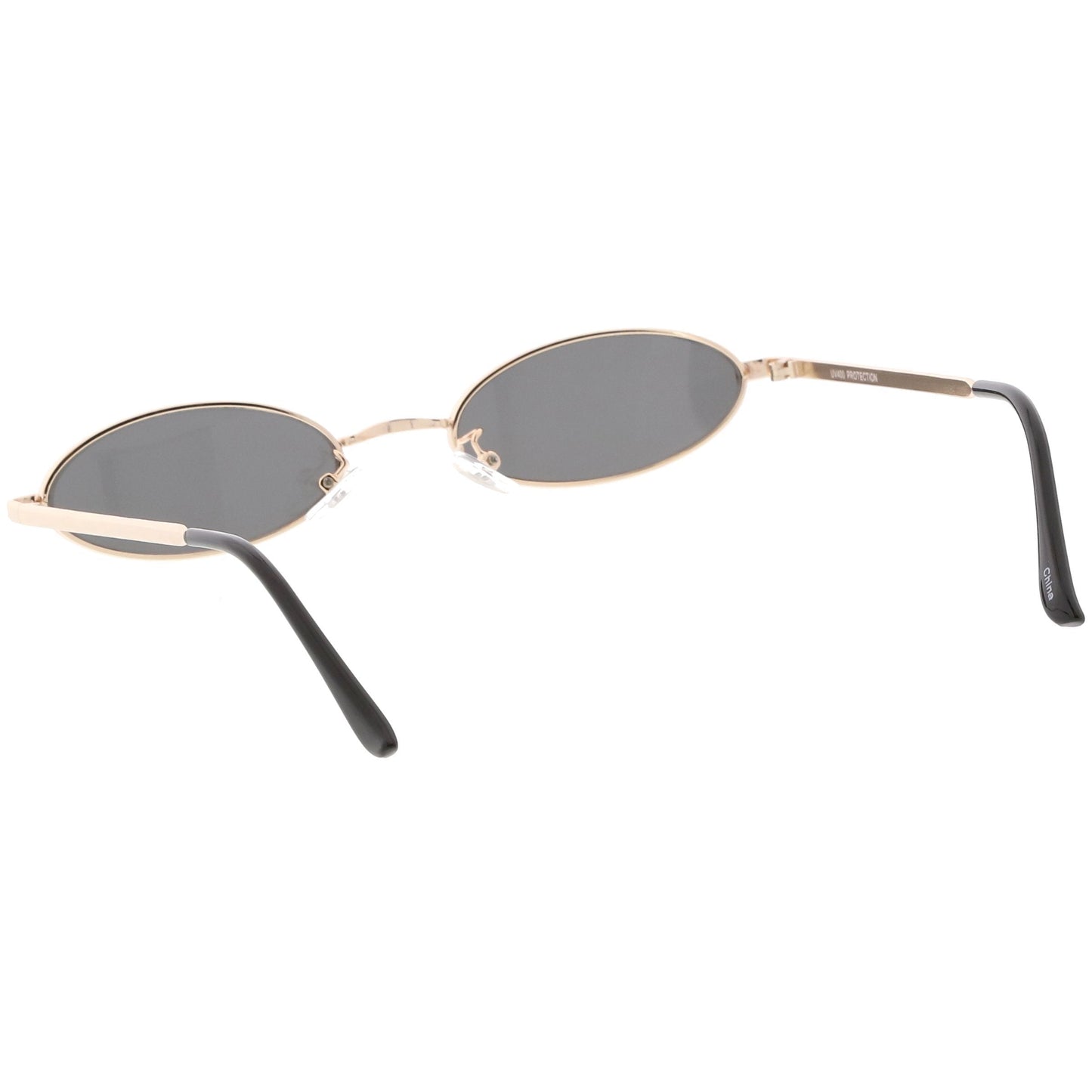 Retro 1990's Small Oval Metal Sunglasses