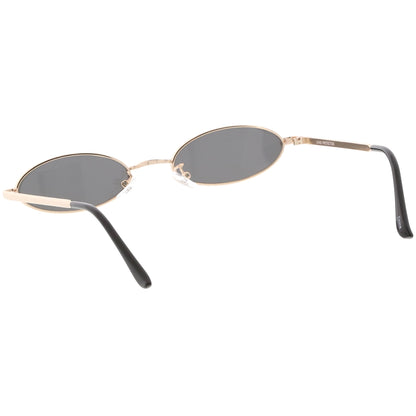 Retro 1990's Small Oval Metal Sunglasses