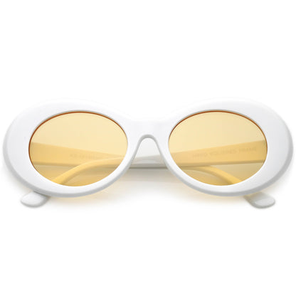 1990's Goggle Oval Colored Lens Sunglasses