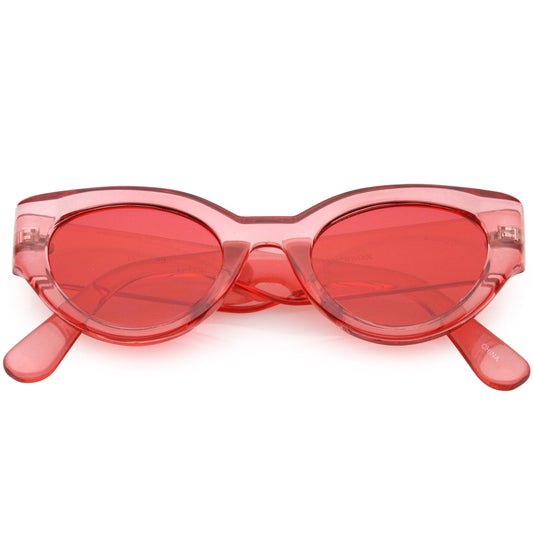 Retro Bold Translucent Color Tone Sunglasses
