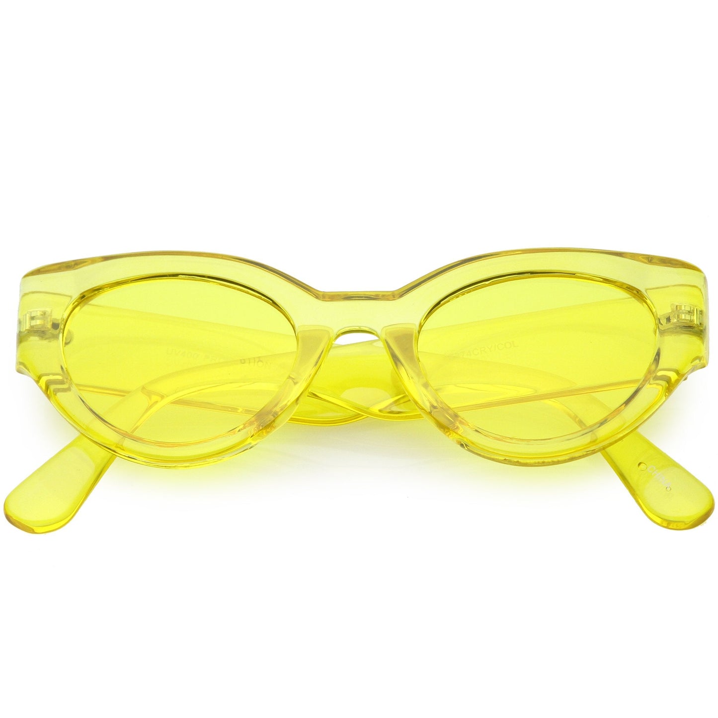 Retro Bold Translucent Color Tone Sunglasses