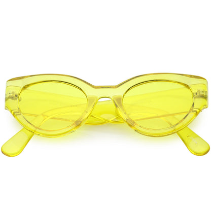 Retro Bold Translucent Color Tone Sunglasses