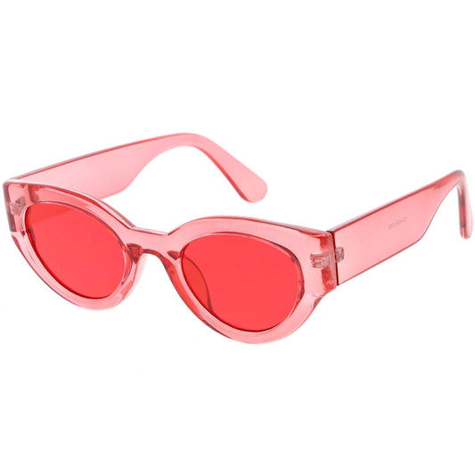 Retro Bold Translucent Color Tone Sunglasses
