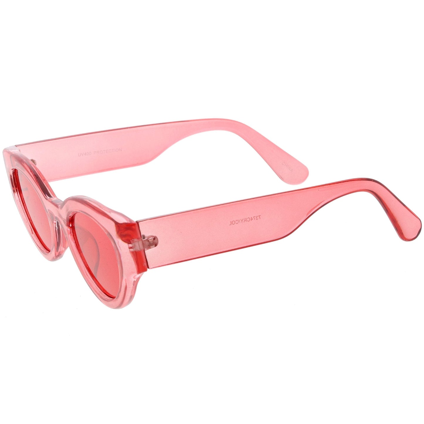 Retro Bold Translucent Color Tone Sunglasses