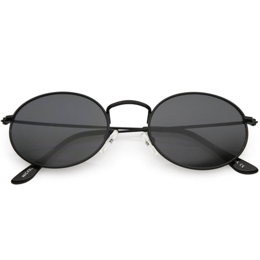Small 1990's Round Oval Metal Sunglasses