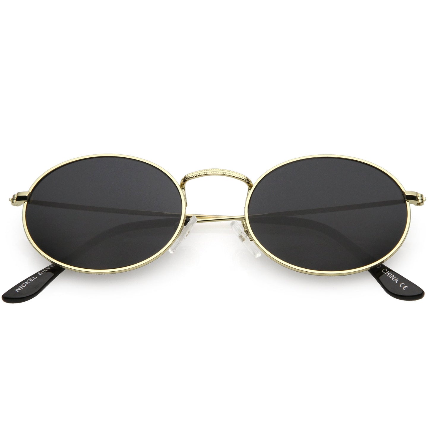 Small 1990's Round Oval Metal Sunglasses