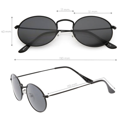 Small 1990's Round Oval Metal Sunglasses