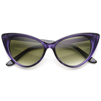 Retro 1950's High Pointed Cat Eye Sunglasses
